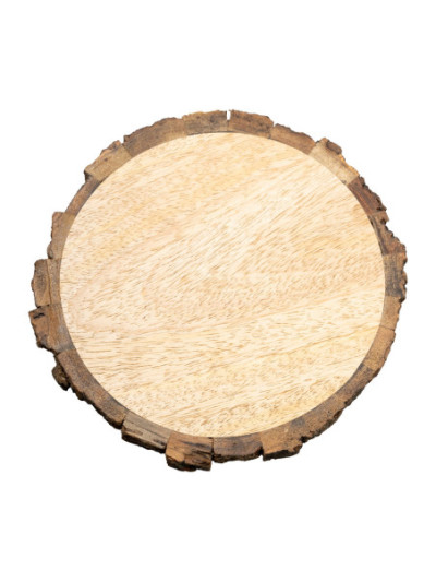 Plato madera natural D 14 cm