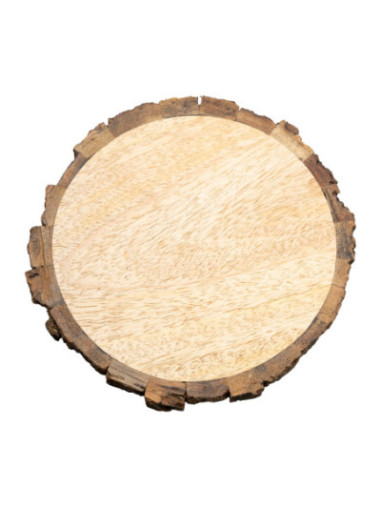 Plato madera natural D 14 cm
