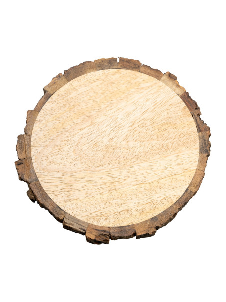 Plato madera natural D 14 cm