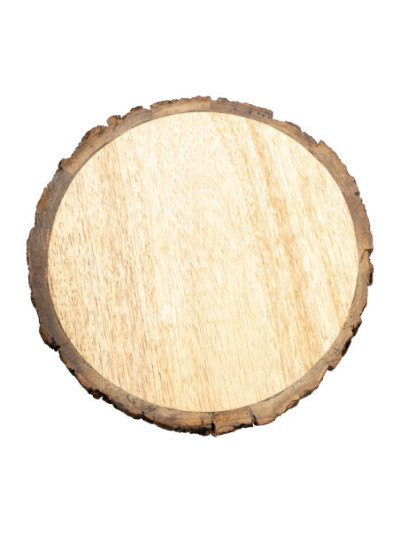 Plato madera natural D 17 cm