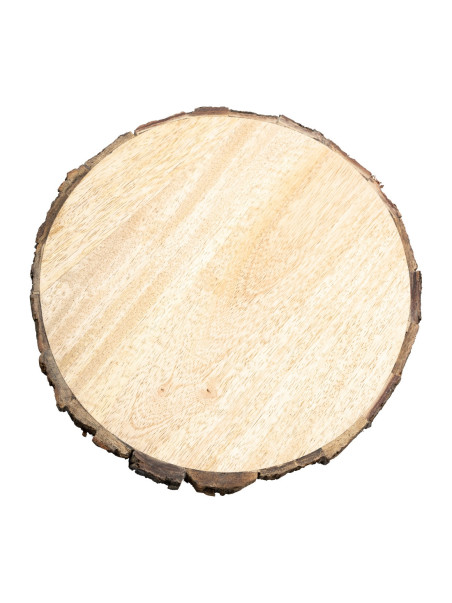 Plato madera natural D 21 cm