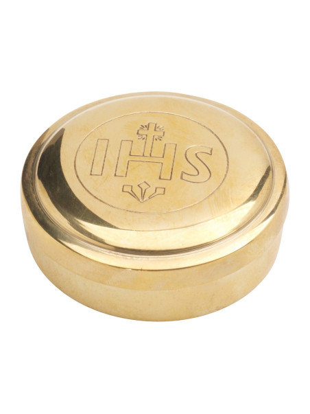 Contenedor de hostias dorado D 8 cm