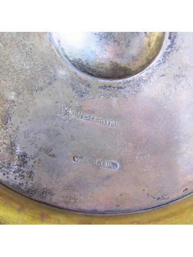 Custodia de metal dorado y plata. España. Principios siglo XX.