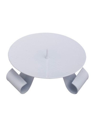 Candelero de hierro blanco D 11,5 cm