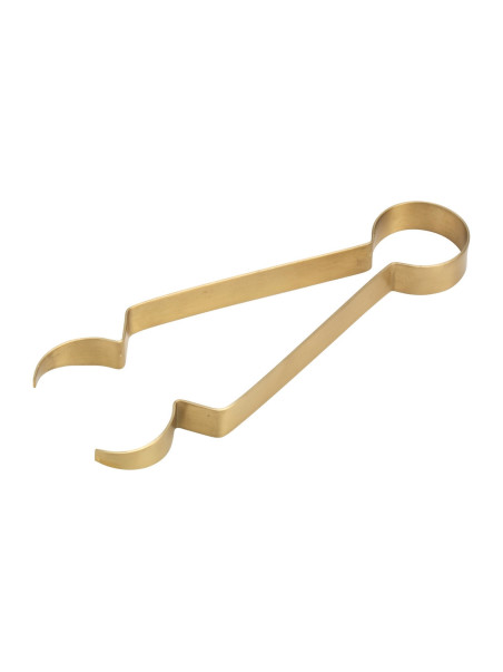 Pinza para carbón latón mate L 18 cm