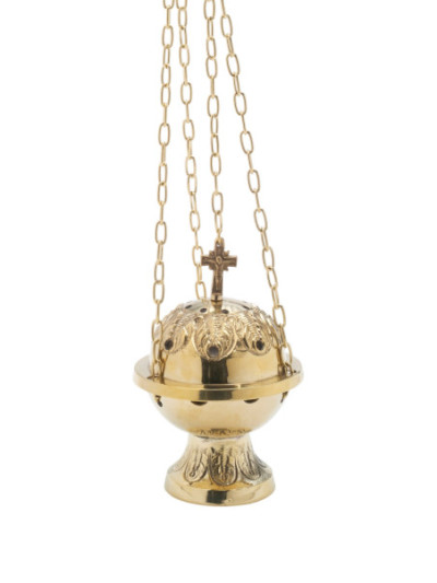 Incensario con cruz H 15 cm