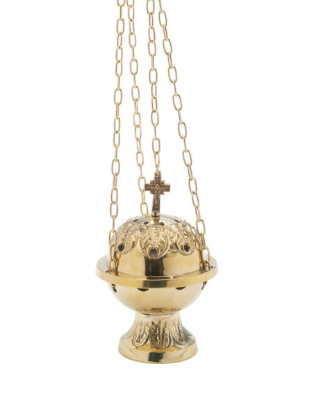 Incensario con cruz H 15 cm