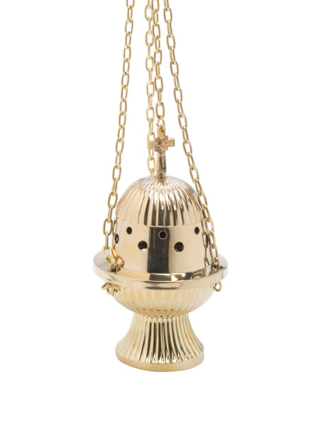 Incensario con cruz H 18 cm