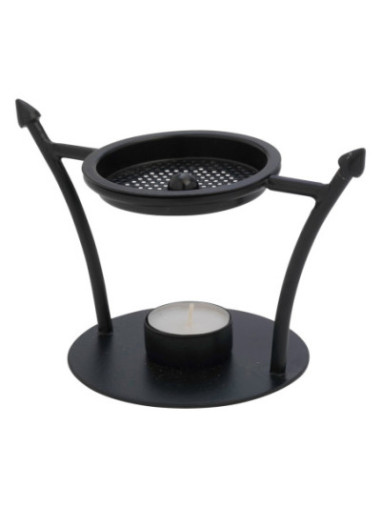 Quemador de incienso negro H 12 cm