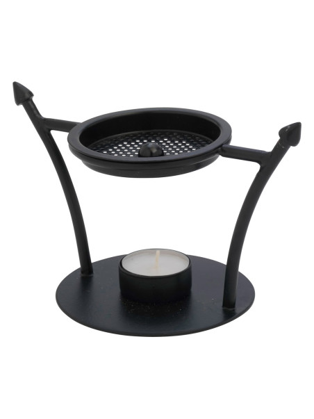 Quemador de incienso negro H 12 cm