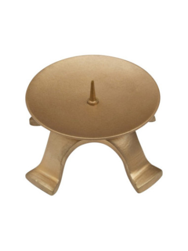 Candelero de hierro oro con espina pequeña D 9,5 cm
