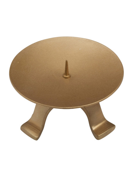 Candelero de hierro oro con espina pequeña D 11,5 cm