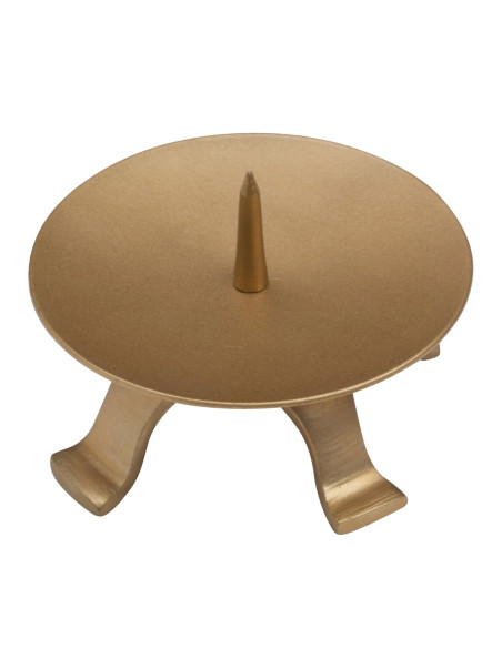 Candelero de hierro oro con espina grande D 11,5 cm