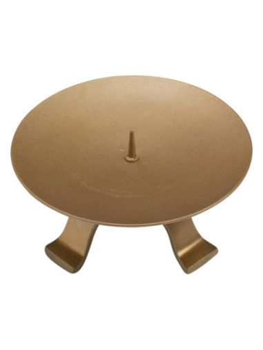 Candelero de hierro oro con espina pequeña D 13 cm