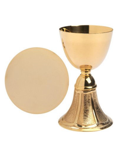 Cáliz con patena dorado H 18,5 cm