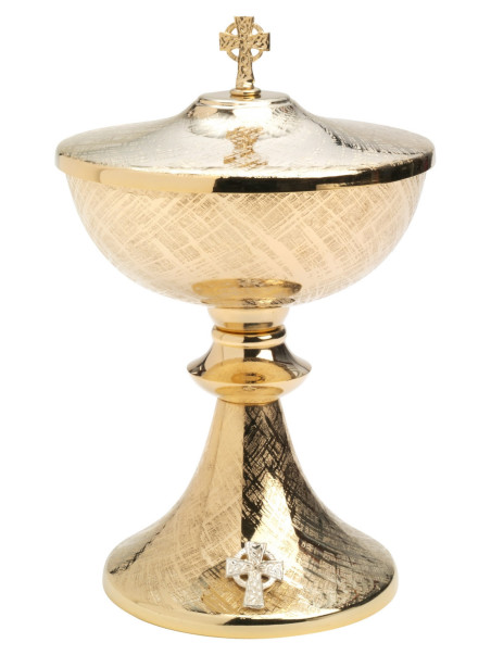 Copón dorado H 23 cm