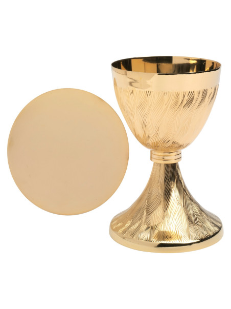 Cáliz con patena dorado H 17 cm