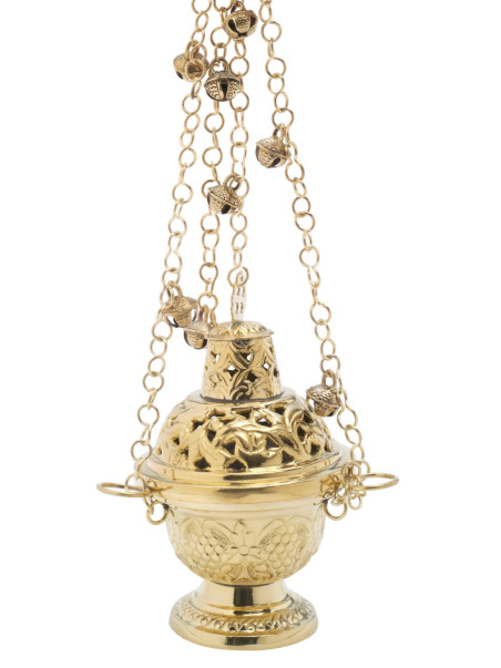 Incensario con campanillas H 16 cm