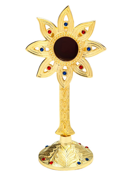 Relicario con piedras dorado H 23 cm