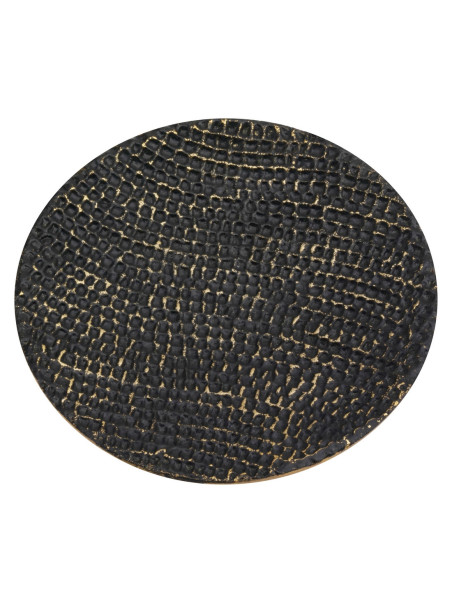 Platillo de aluminio negro/oro D 12 cm