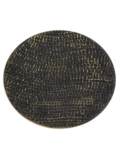 Platillo de aluminio negro/oro D 14 cm