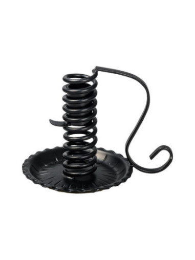 Candelero espiral negro H 12 cm