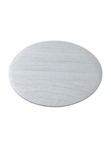 Platillo oval de aluminio plata 10x8 cm