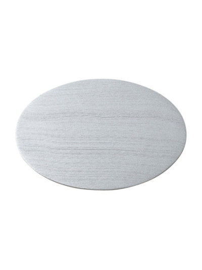 Platillo oval de aluminio plata 13,5x10 cm
