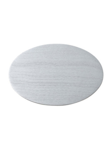 Platillo oval de aluminio plata 13,5x10 cm