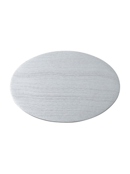 Platillo oval de aluminio plata 13,5x10 cm