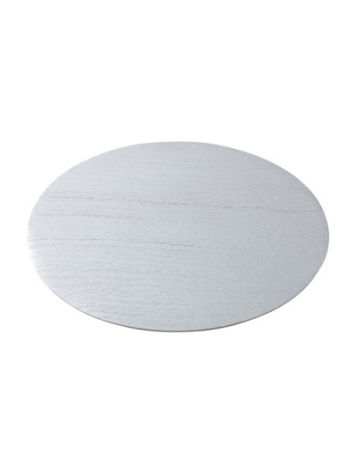 Platillo oval de aluminio plata 17x12 cm