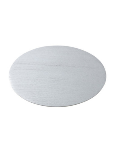 Platillo oval de aluminio plata 17x12 cm