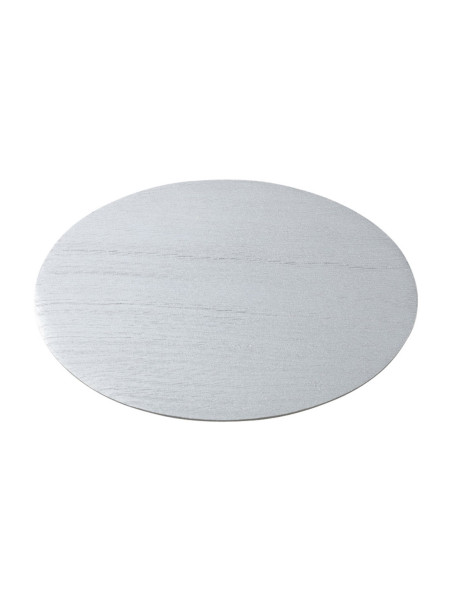 Platillo oval de aluminio plata 17x12 cm
