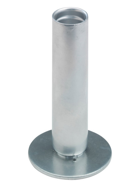 Candelero de hierro plata  H 12 cm