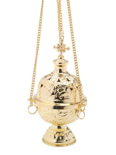 Incensario dorado H 18 cm