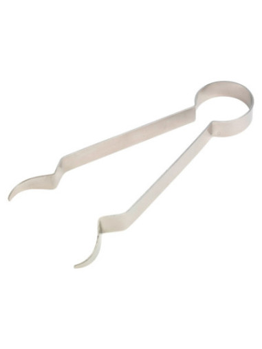 Pinza para carbón niquelado L 18 cm