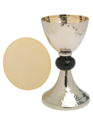 Cáliz con patena dorado por dentro H 20 cm