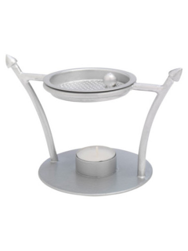 Quemador de incienso plata H 12 cm