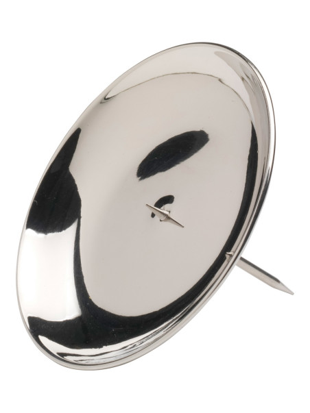 Candelero adviento niquelado pulido D 12 cm