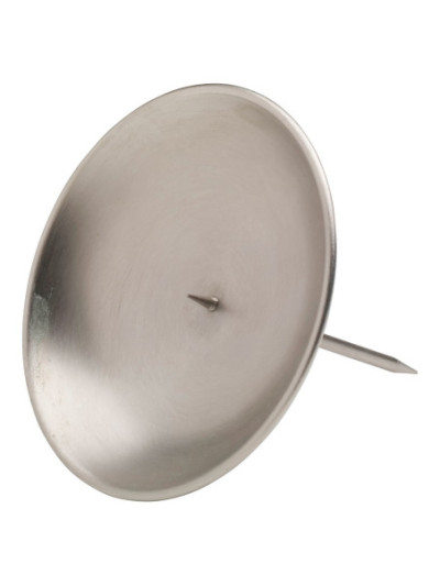 Candelero adviento niquelado mate D 8 cm