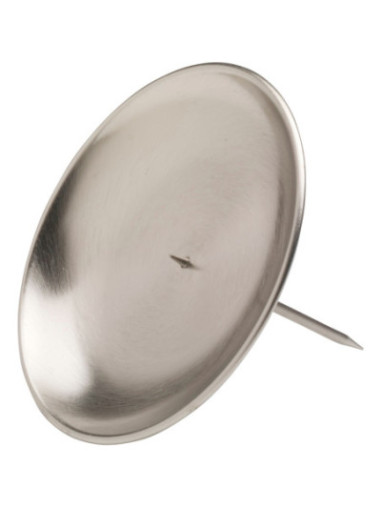 Candelero adviento niquelado mate D 12 cm