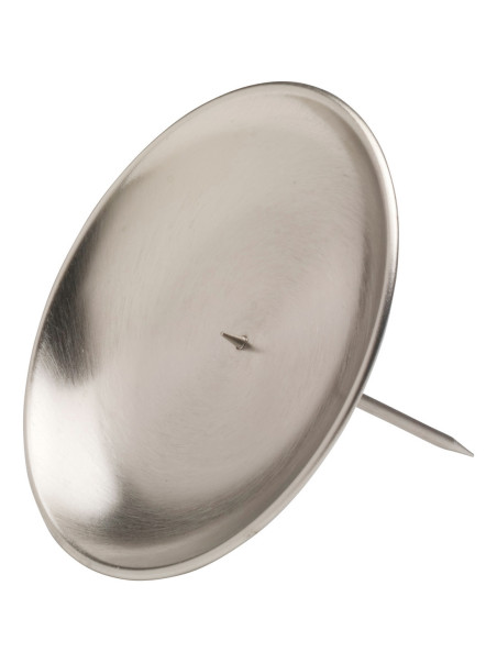 Candelero adviento niquelado mate D 12 cm