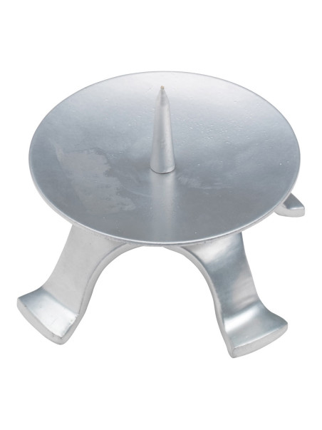 Candelero de hierro plata con espina grande D 9,5 cm