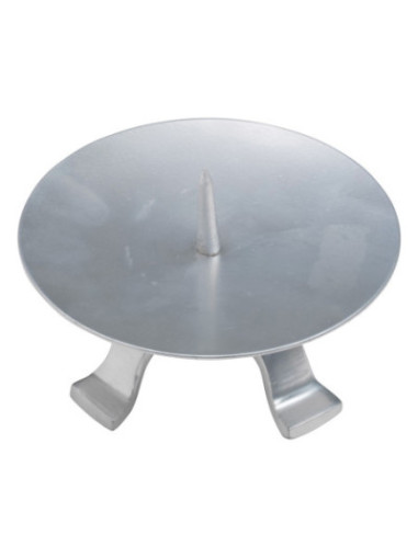 Candelero de hierro plata con espina pequeña D 13 cm