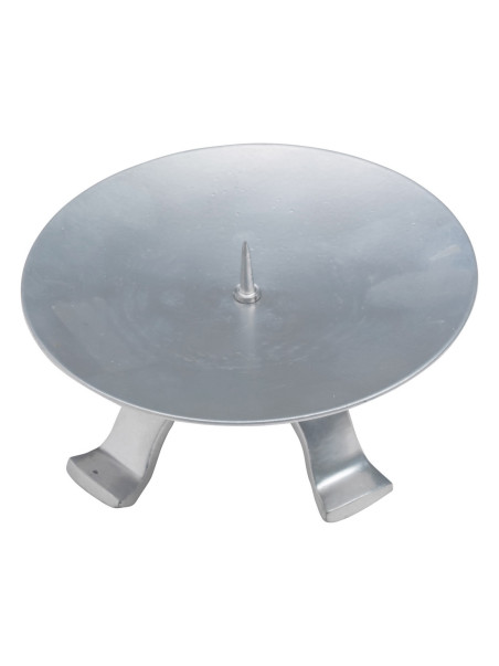 Candelero de hierro plata con espina grande D 13 cm