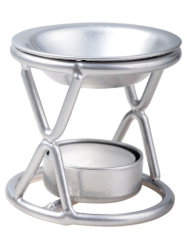 Quemador de incienso, hierro, plateado  H 7 cm