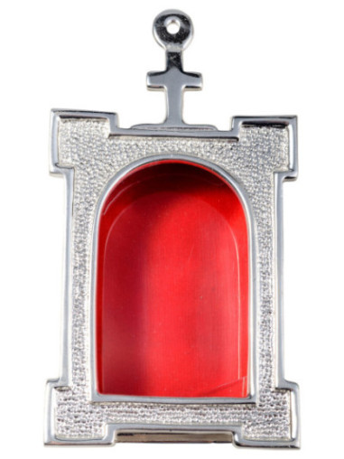 Relicario de muro plateado 6,5x11,5 cm