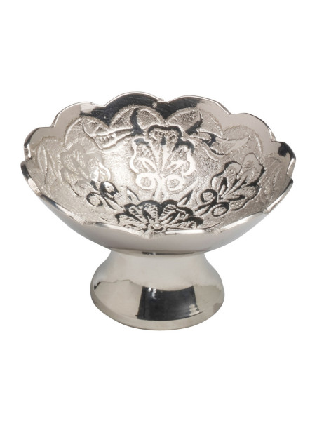 Bandejita de Incienso "flor" niquelada D 10 cm