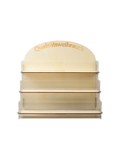 Mostrador de madera/acrylico "incienso de alta calidad"