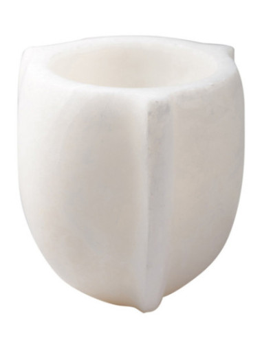 Bandejita de inciensio, blanca D 6 cm H 6,5 cm